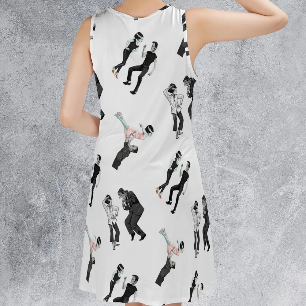 Frankenstein And Bride Movie Dance Scenes Sleeveless Dress - 3