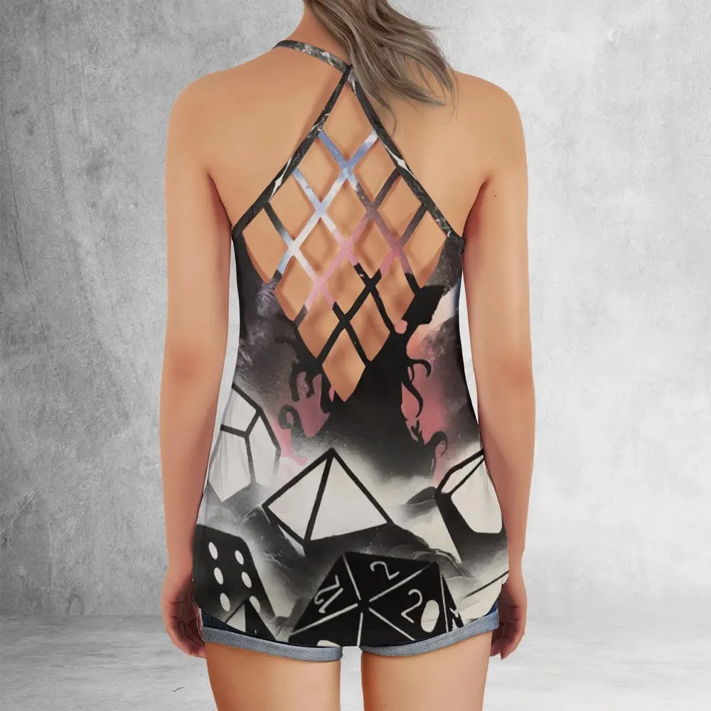 How I Roll DnD Criss Cross Tank Top - 3