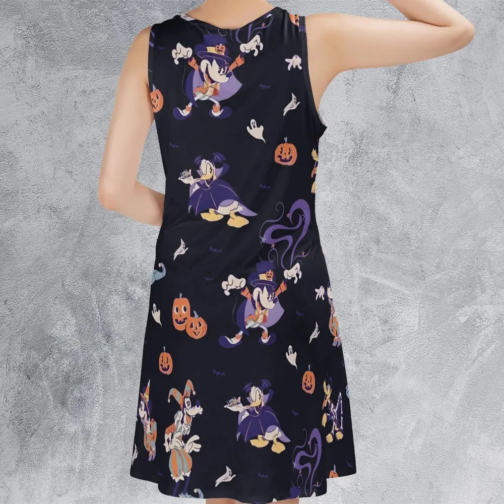 Happy Halloween Sleeveless Dress - 3