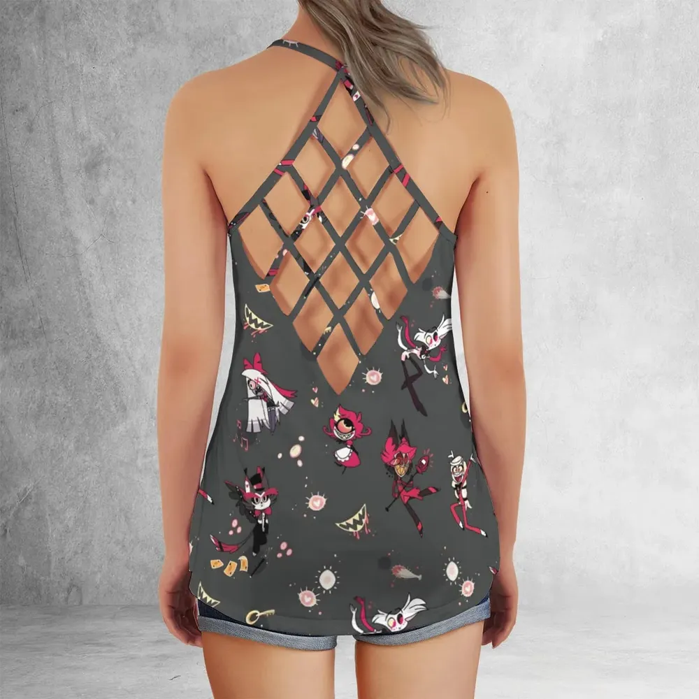 Helluva Hazbin Criss Cross Tank Top - 3