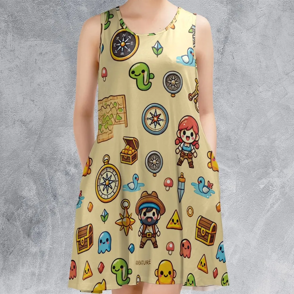 Quest Mode On The Legend of Zelda Sleeveless Dress - 2