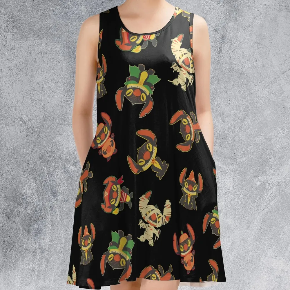 Stitch Halloween Costumes Sleeveless Dress - 2