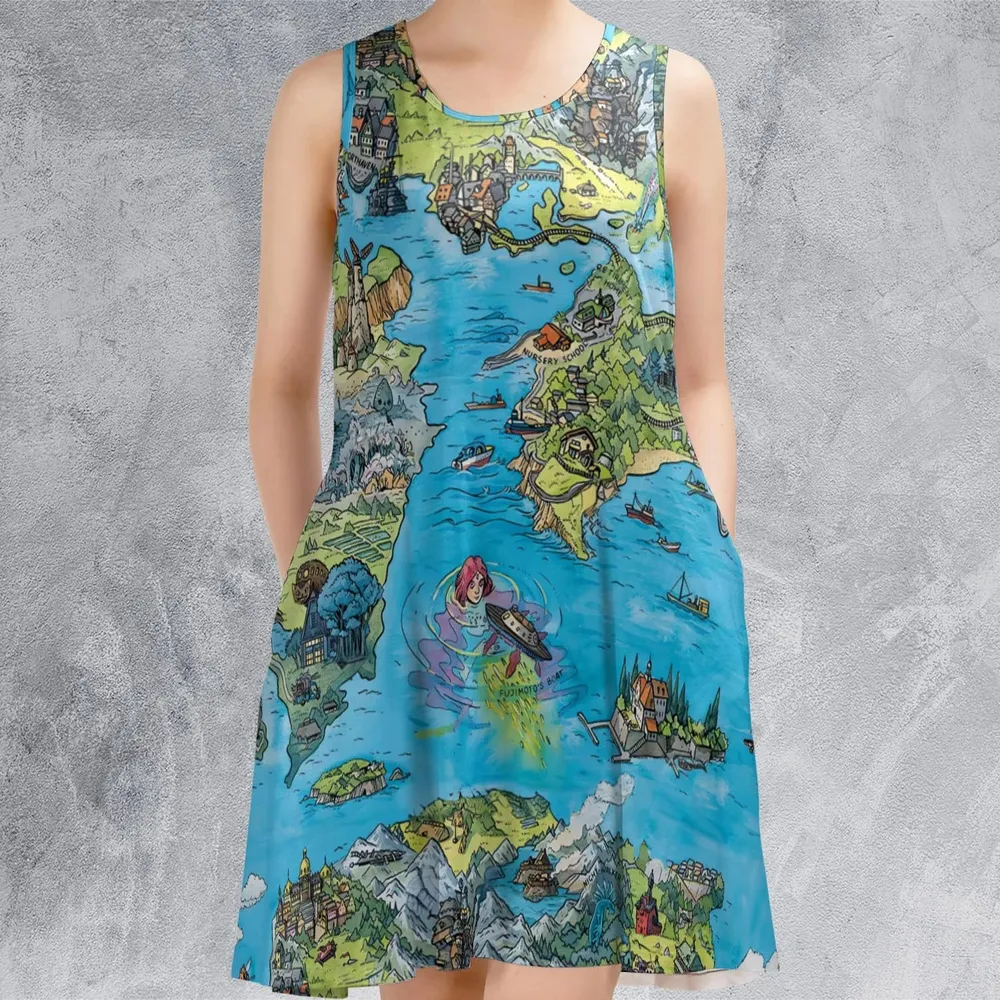 Ghibli Land Sleeveless Dress - 2