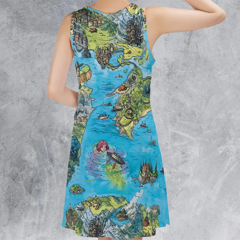 Ghibli Land Sleeveless Dress - 3