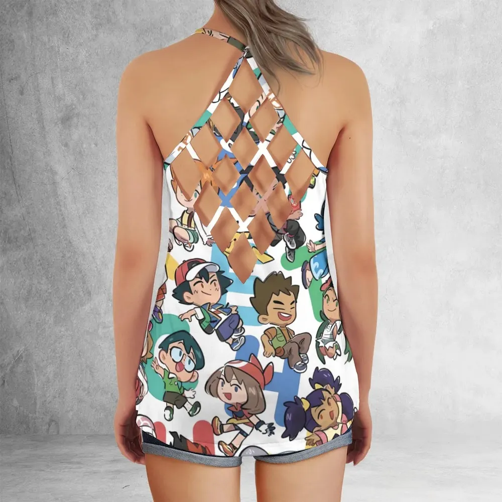 Pokemon Trainer Criss Cross Tank Top - 3