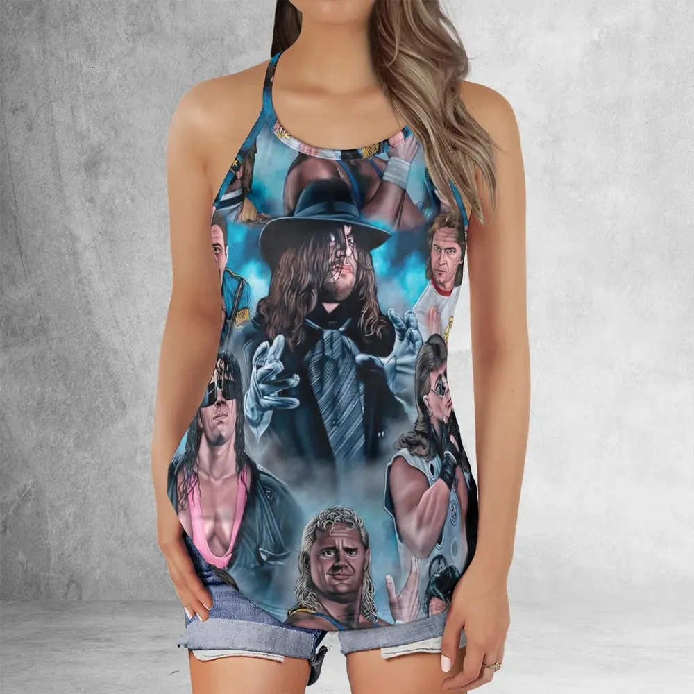 90s Wrestlers Criss Cross Tank Top - 2