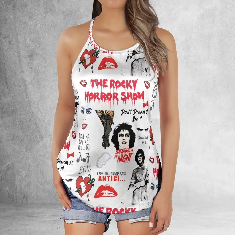 The Rocky Horror Picture Show Pattern Criss Cross Tank Top - 2