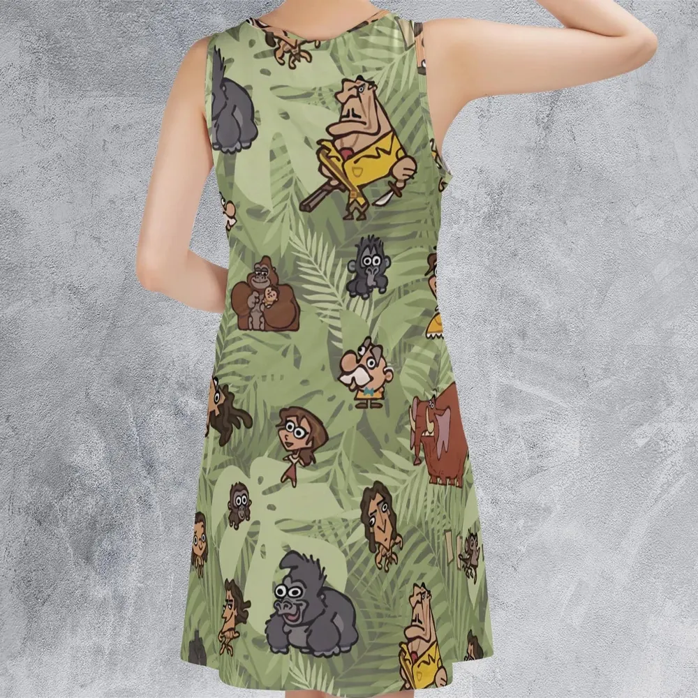 Tarzan Characters Sleeveless Dress - 3