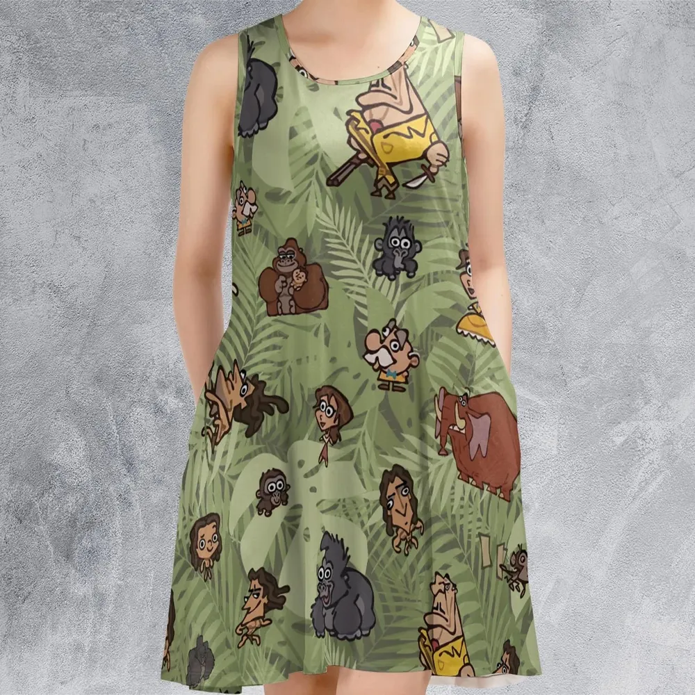 Tarzan Characters Sleeveless Dress - 2