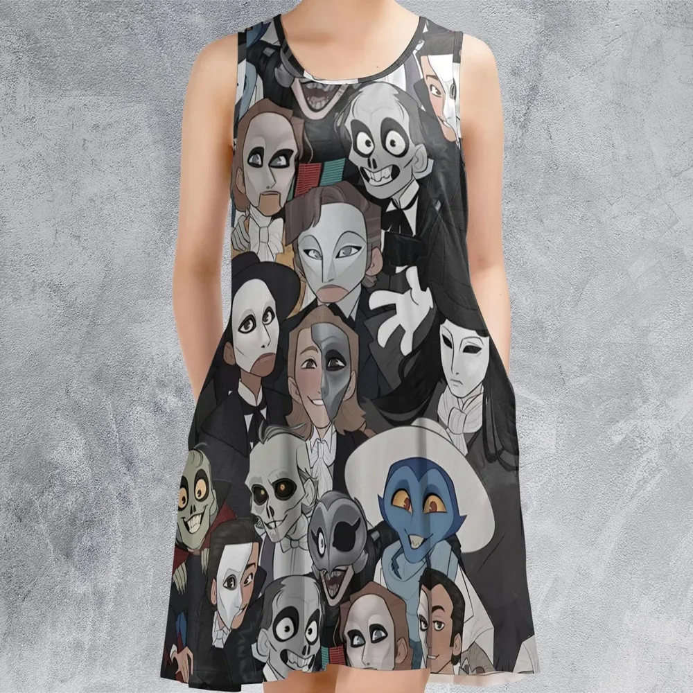 Faces The Phantom of Opera Sleeveless Dress - 2
