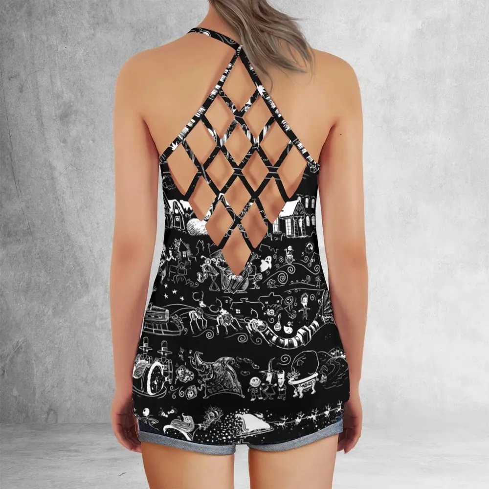 Nightmare Journey Criss Cross Tank Top - 3