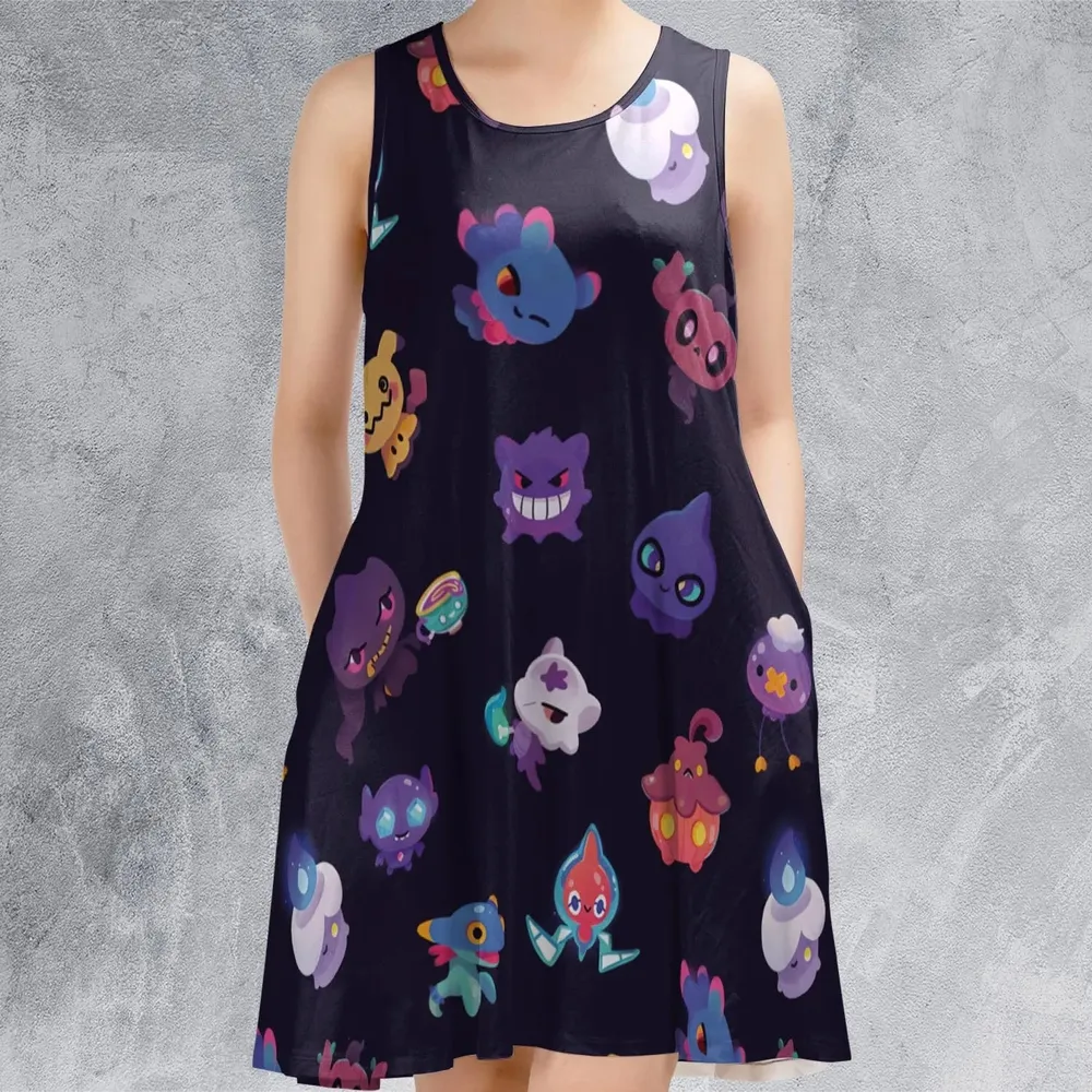 Cute Ghost Type Sleeveless Dress - 2