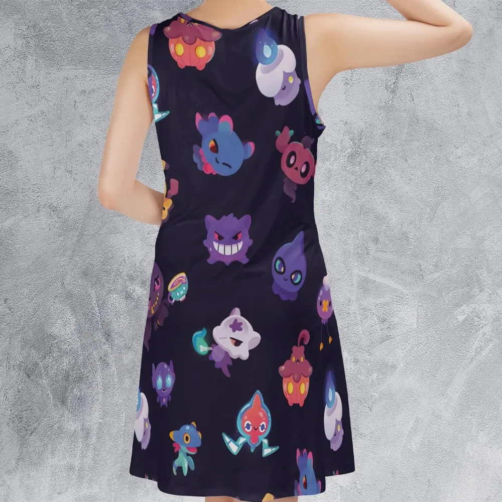 Cute Ghost Type Sleeveless Dress - 3