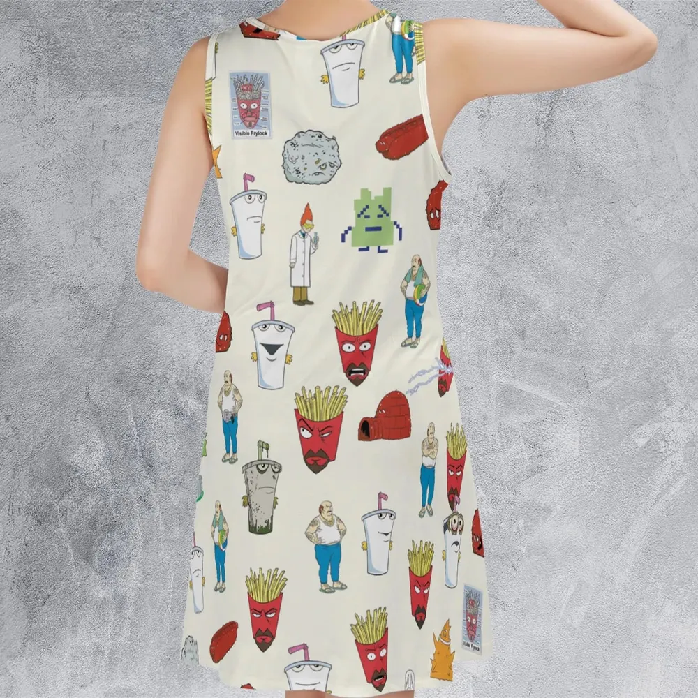 Aqua Teen Style Sleeveless Dress - 3