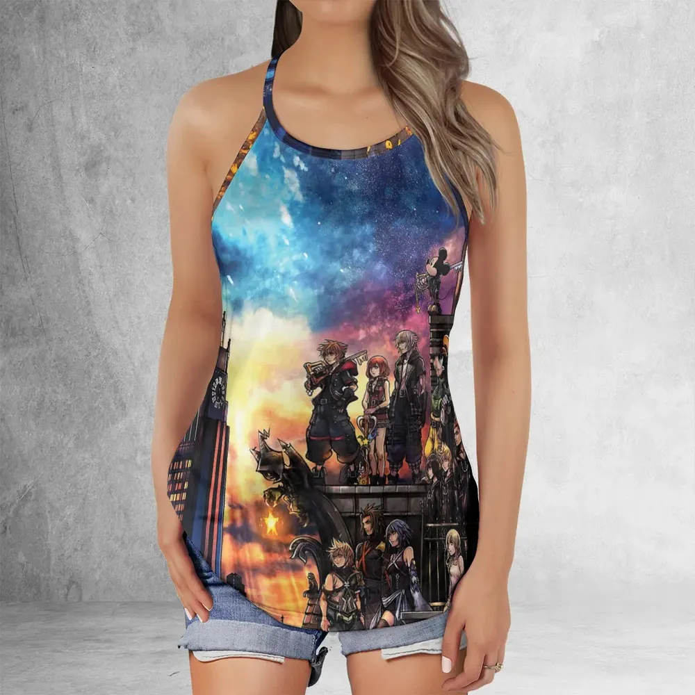 KH3 Kingdom Heart Criss Cross Tank Top - 2