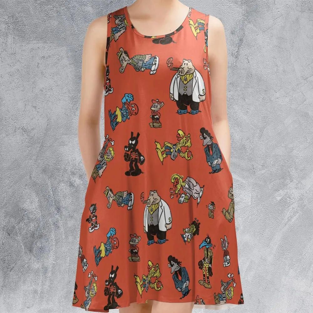 Cast of Peter Porker Sleeveless Dress - 2