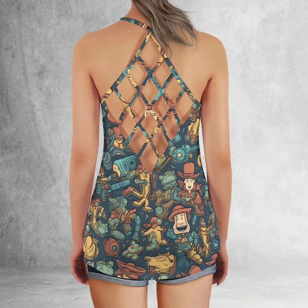 Story of Toy Cowboys Toy Story Criss Cross Tank Top - 3