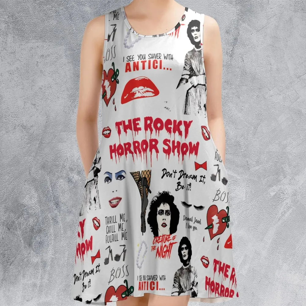 The Rocky Horror Picture Show Pattern Sleeveless Dress - 2