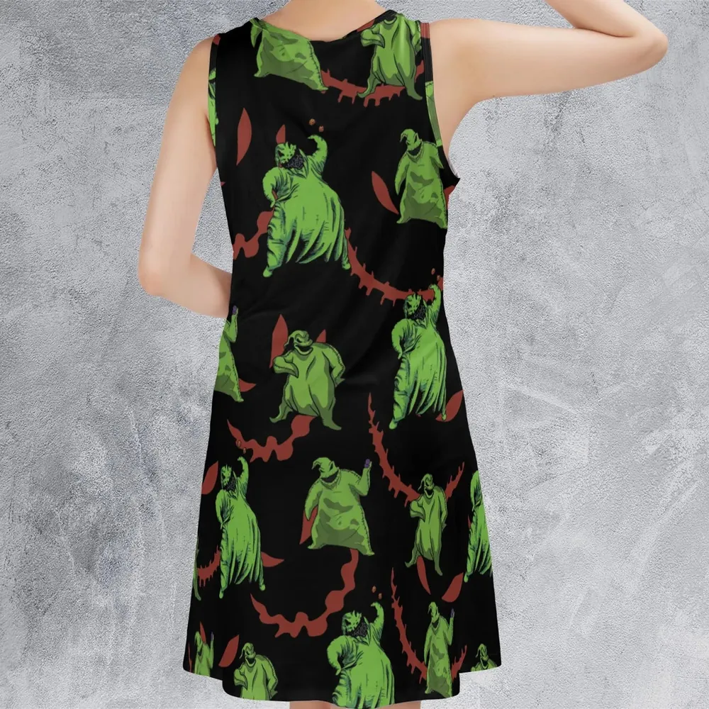 Oogie Boogie Pattern Sleeveless Dress - 3