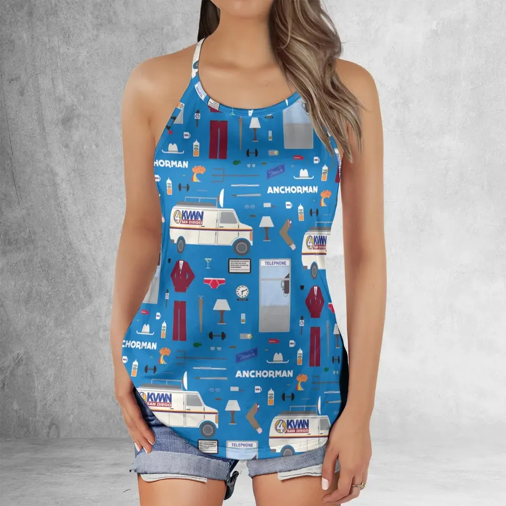 Anchor Chic Anchorman Criss Cross Tank Top - 2