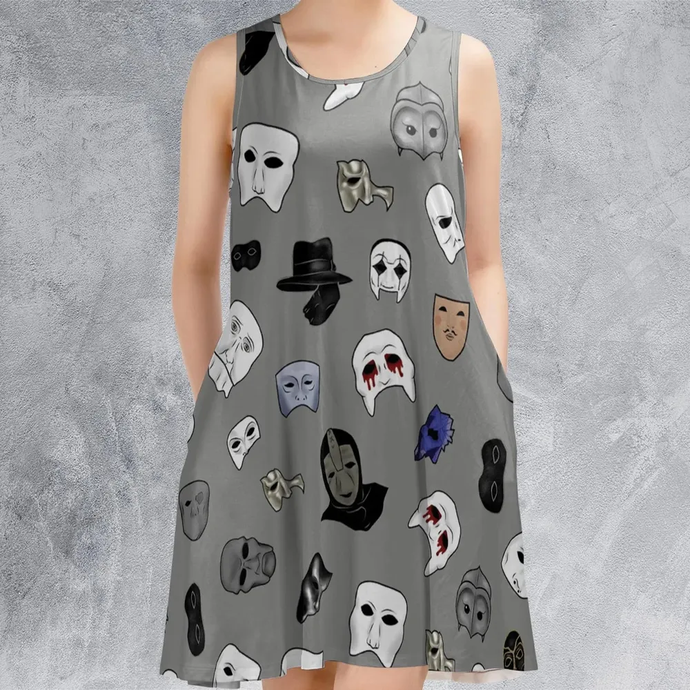 Masks of Phantom of Opera Sleeveless Dress - 2