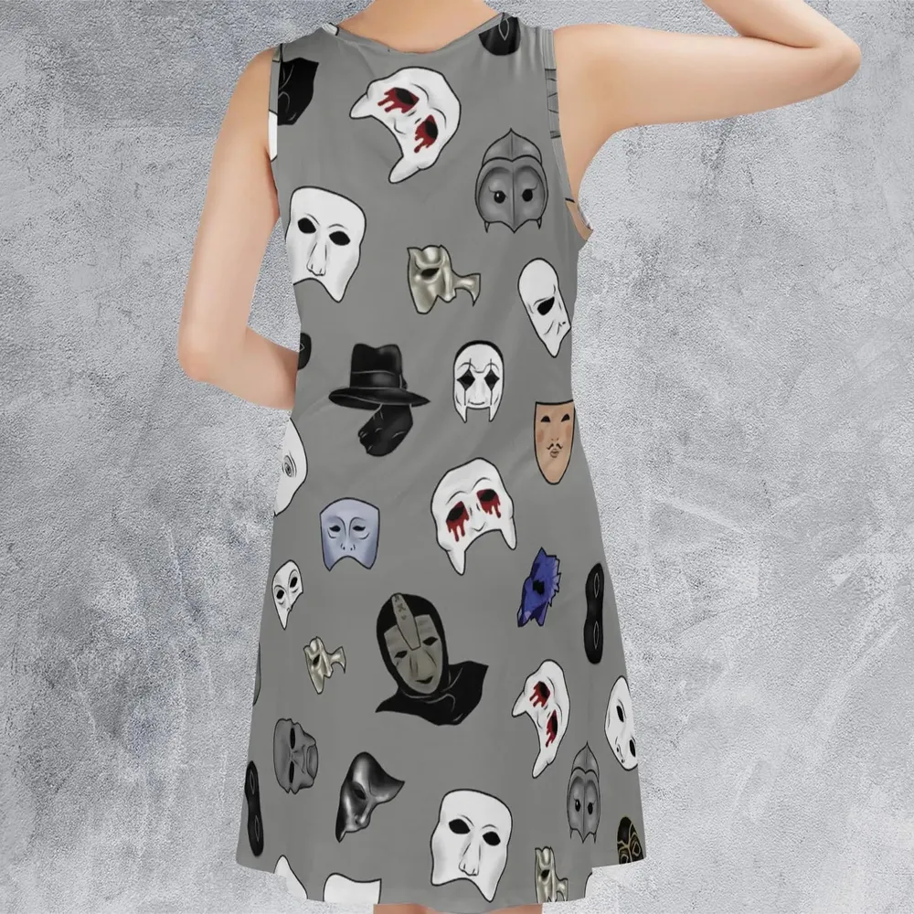 Masks of Phantom of Opera Sleeveless Dress - 3