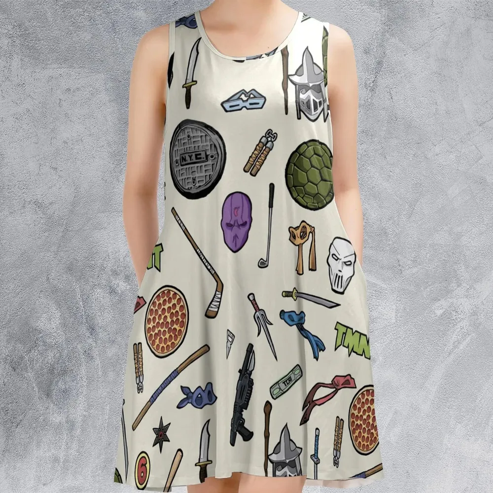 Hero In A Half Shell TMNT Sleeveless Dress - 2