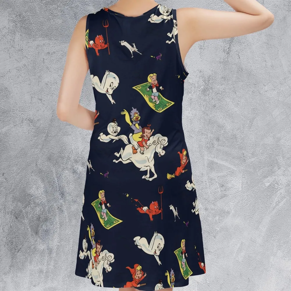 Casper Richie Rich Harvey Comic Characters Sleeveless Dress - 3