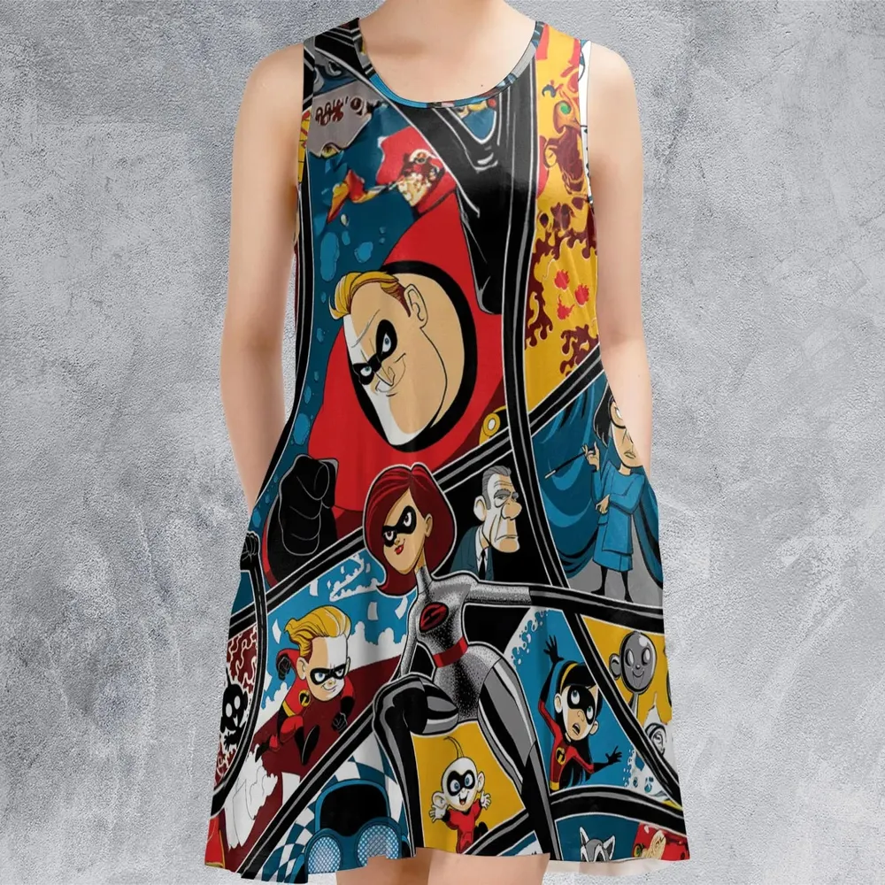 The Incredibles cartoon Sleeveless Dress - 2
