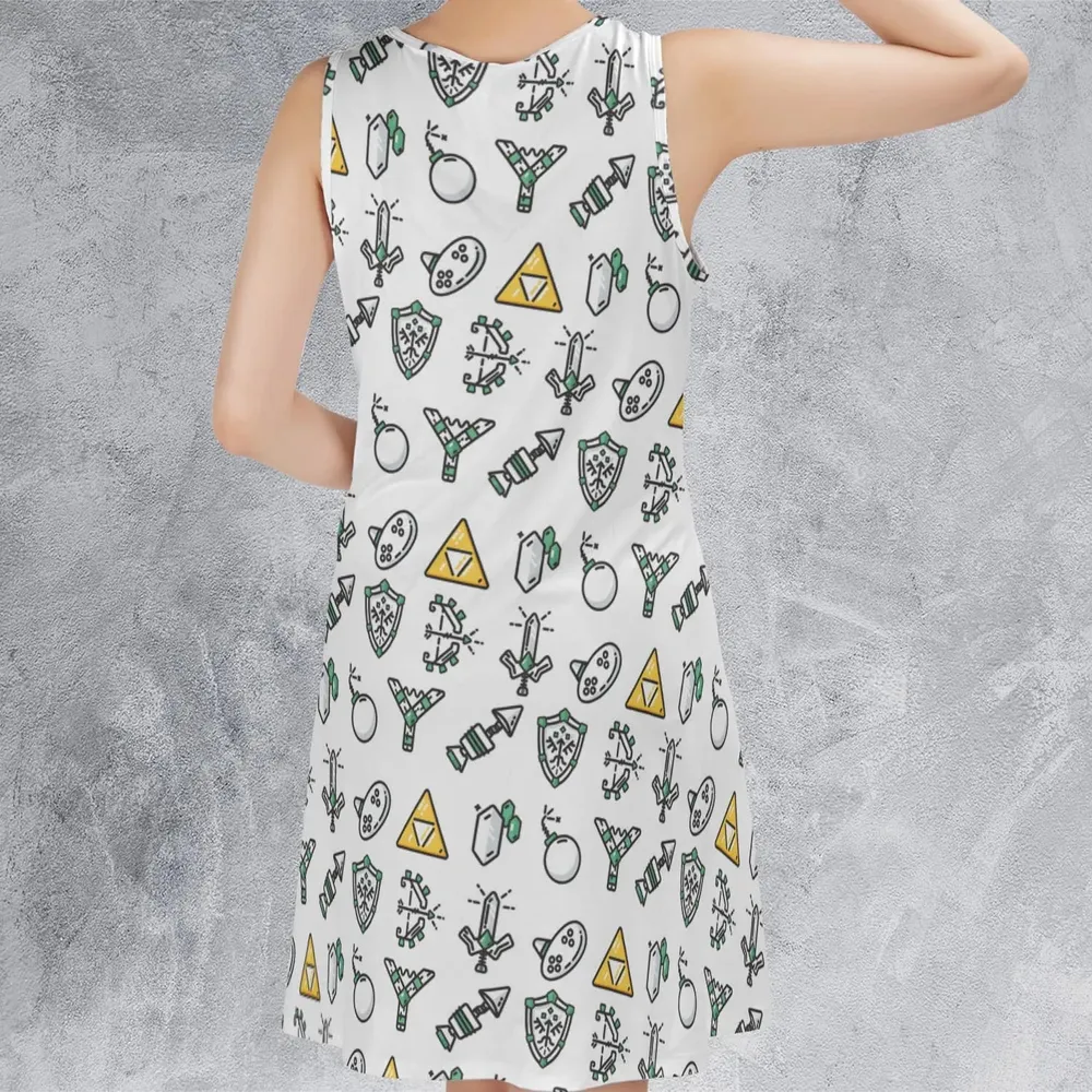 The Zelda Pixel Style Sleeveless Dress - 3