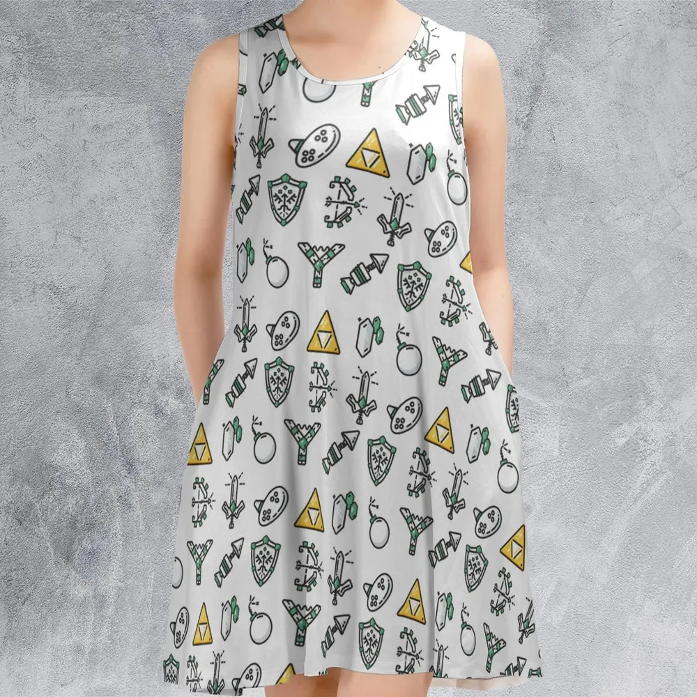 The Zelda Pixel Style Sleeveless Dress - 2