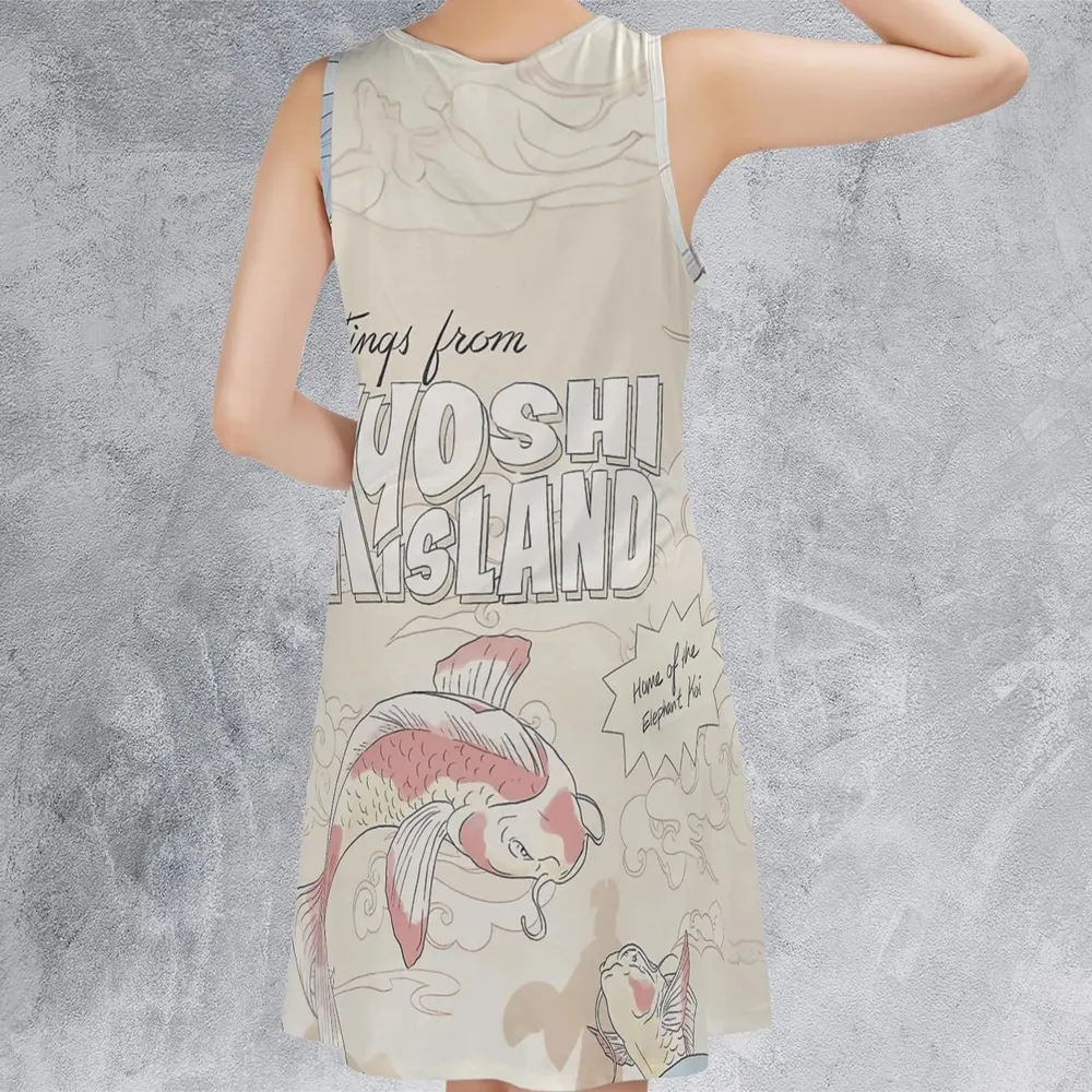 Kyoshi Island Avatar The Last Airbender Sleeveless Dress - 3