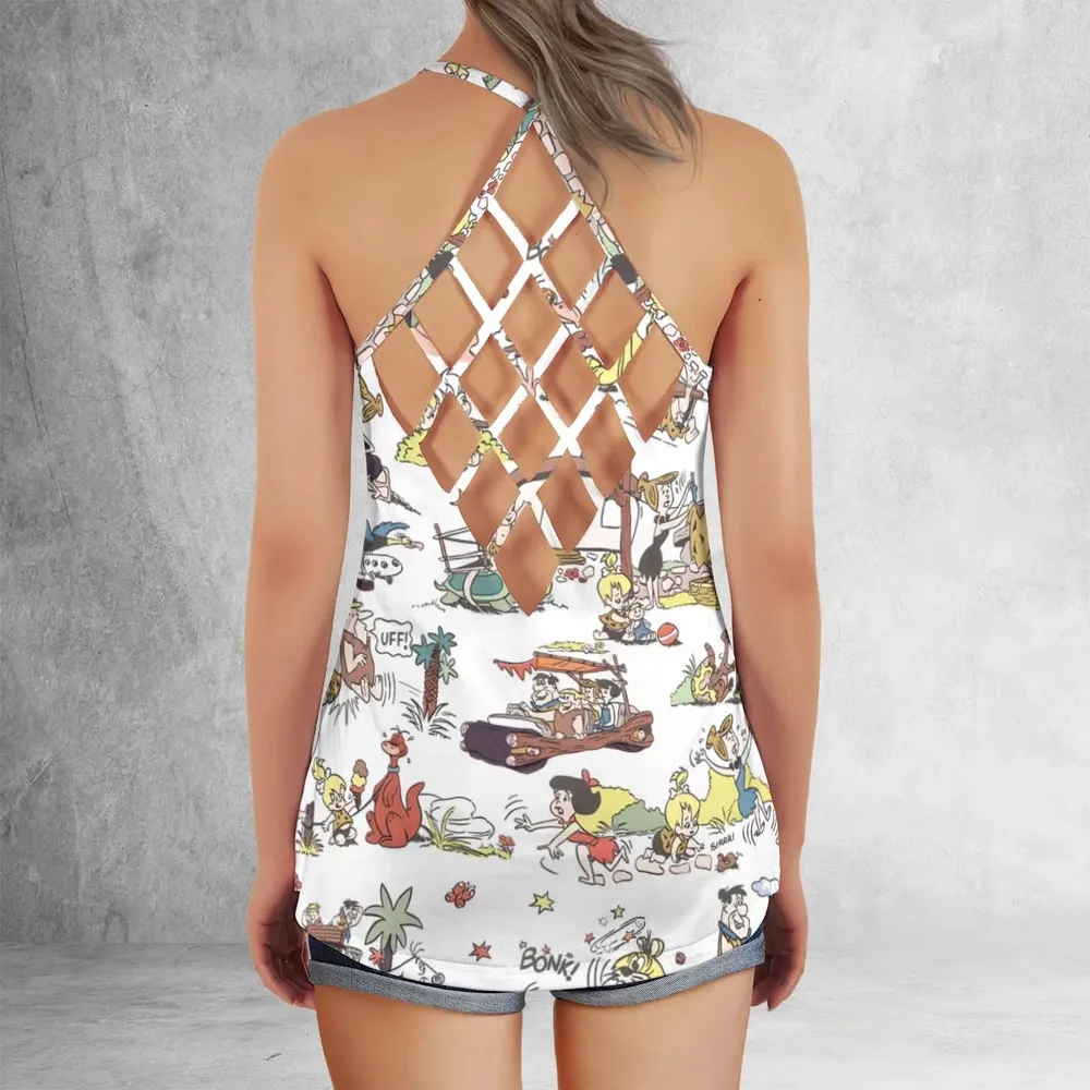 Stone Age Life The Flintstone Criss Cross Tank Top - 3