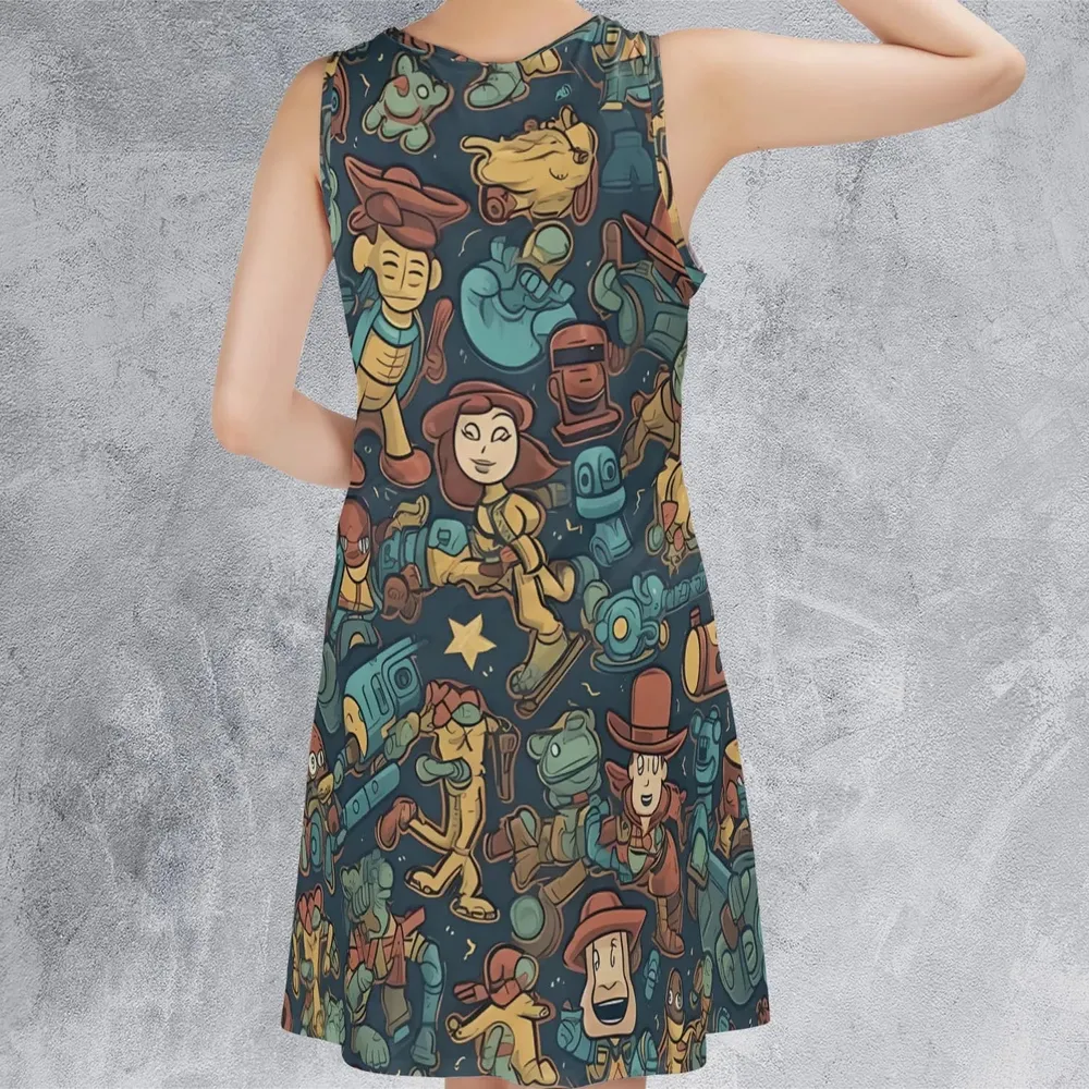Story of Toy Cowboys Toy Story Sleeveless Dress - 3