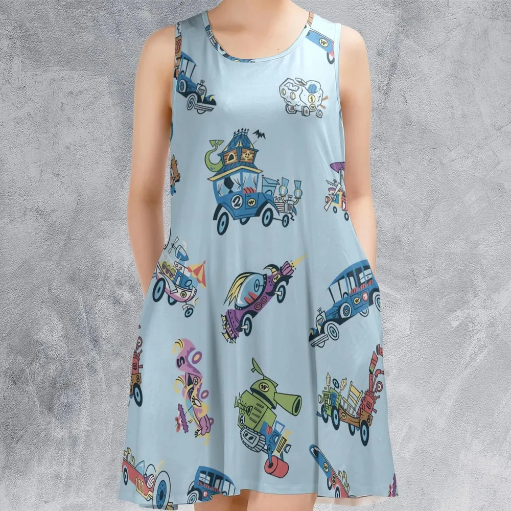 W is for Wacky Races Sleeveless Dress - 2