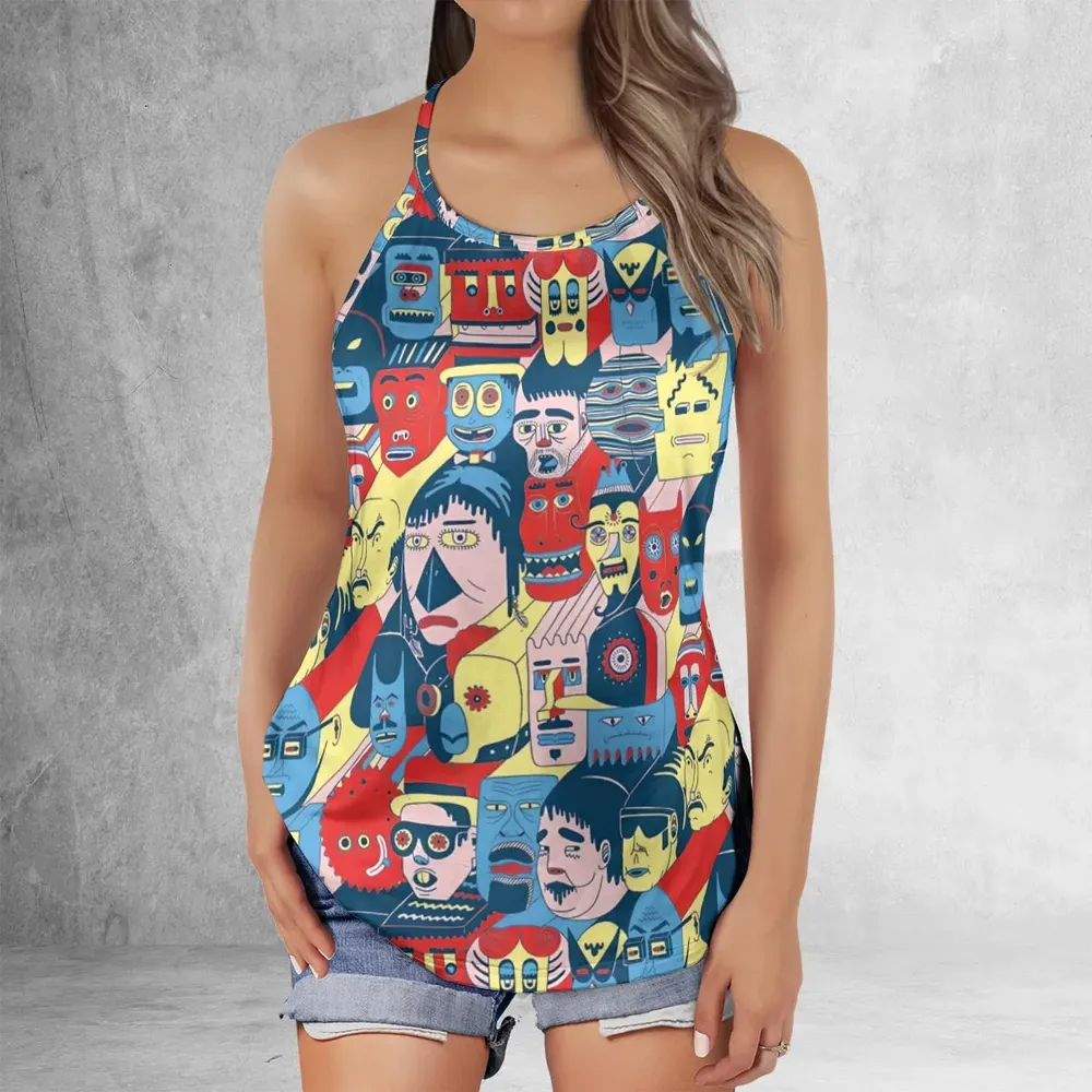 Trash Monsters Adult Swim Criss Cross Tank Top - 2