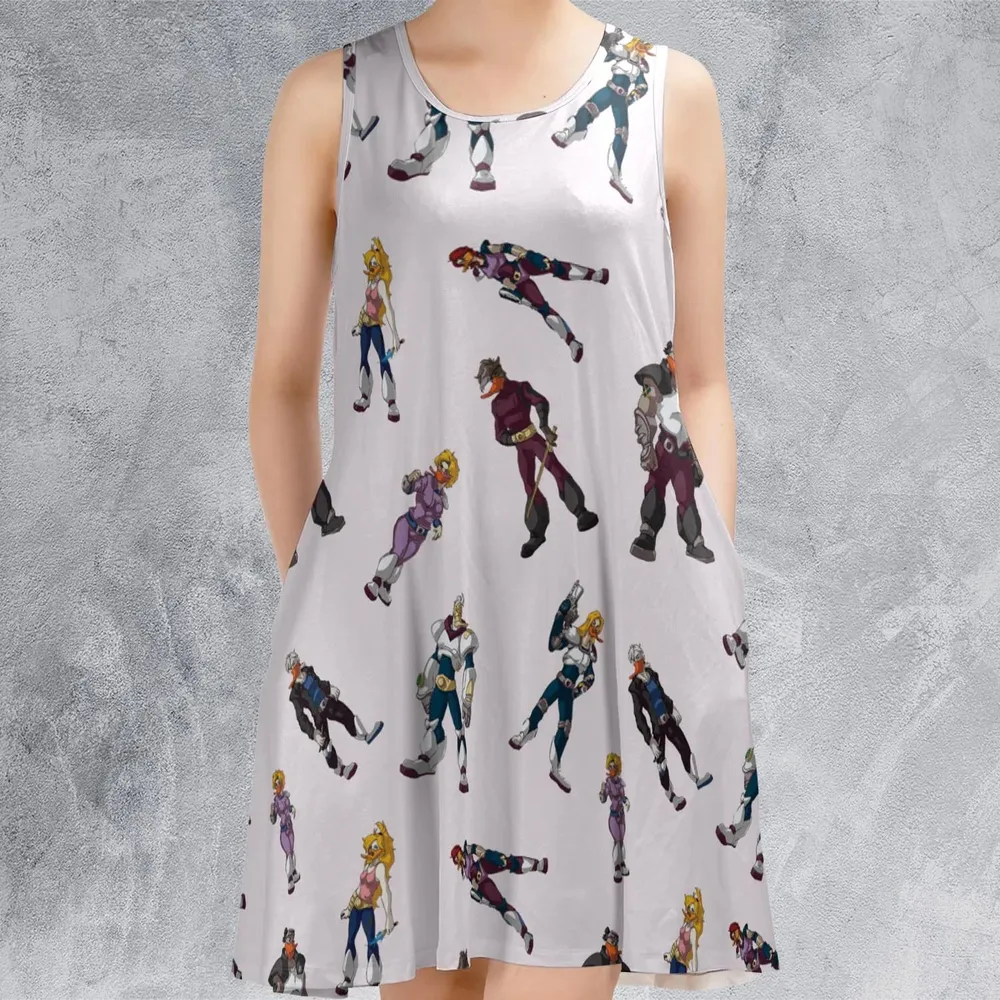 Mighty Ducks The Animated Series Characters Sleeveless Dress - 2