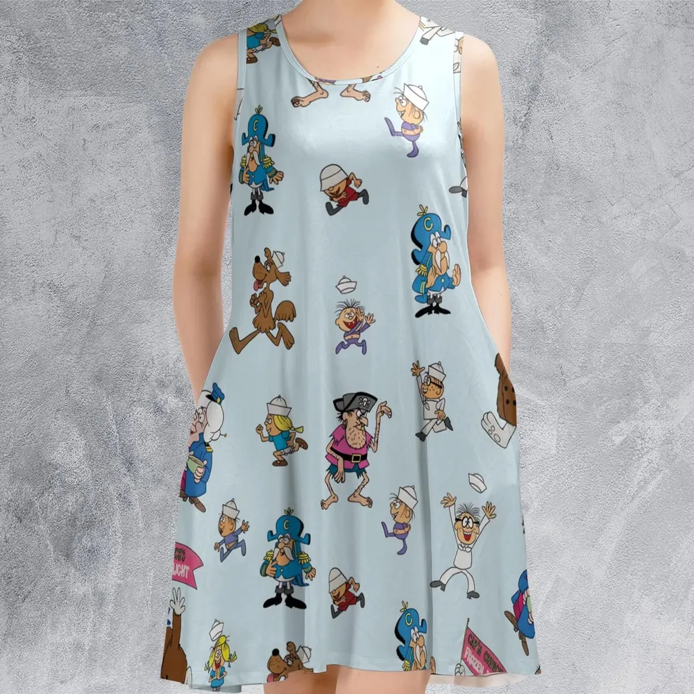 Cereal Cap'n Crunch Characters Sleeveless Dress - 2