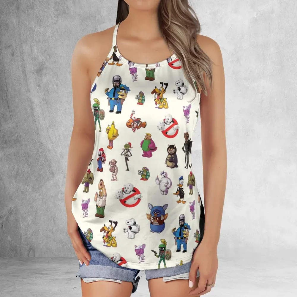 Behind The Face Criss Cross Tank Top - 2