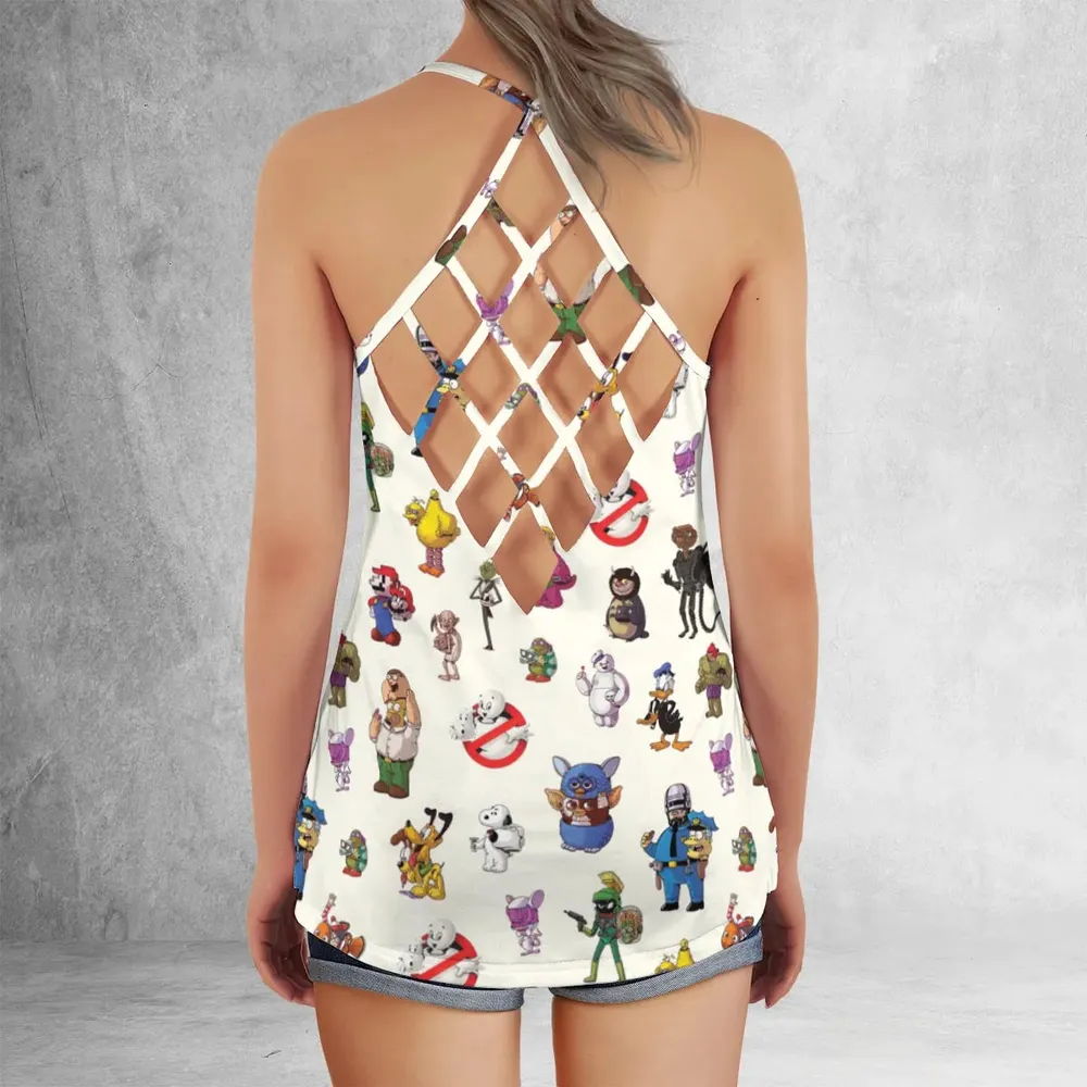 Behind The Face Criss Cross Tank Top - 3