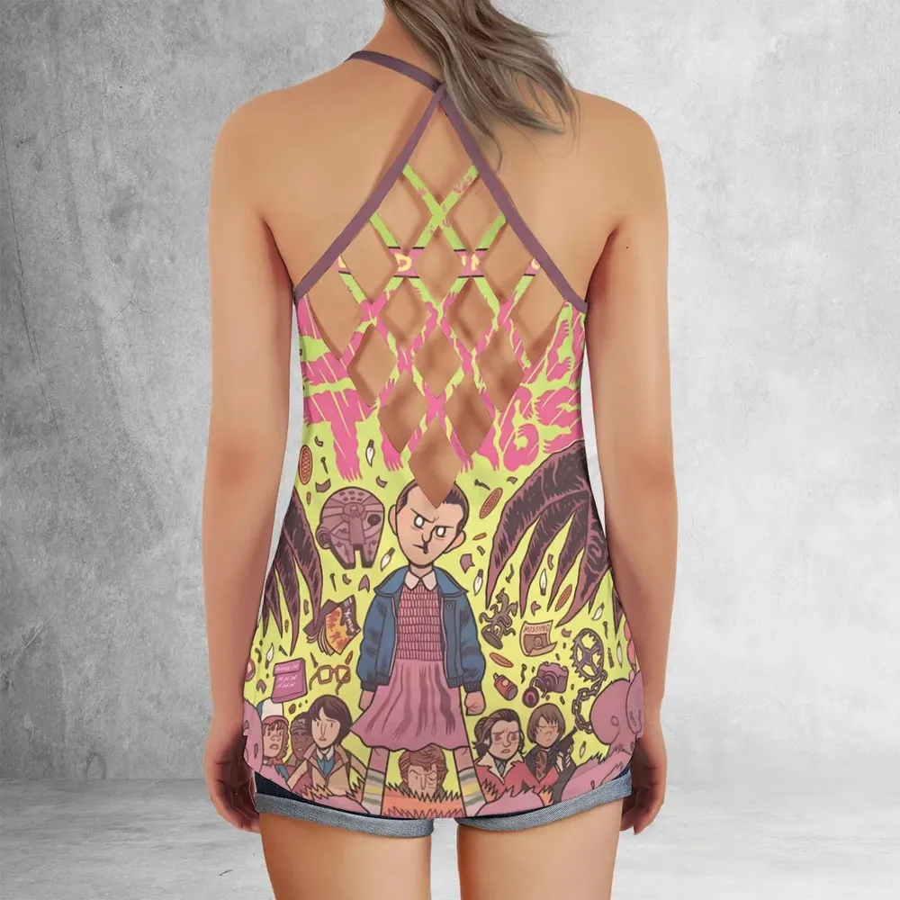 Into The Unknown Stranger Things Criss Cross Tank Top - 3