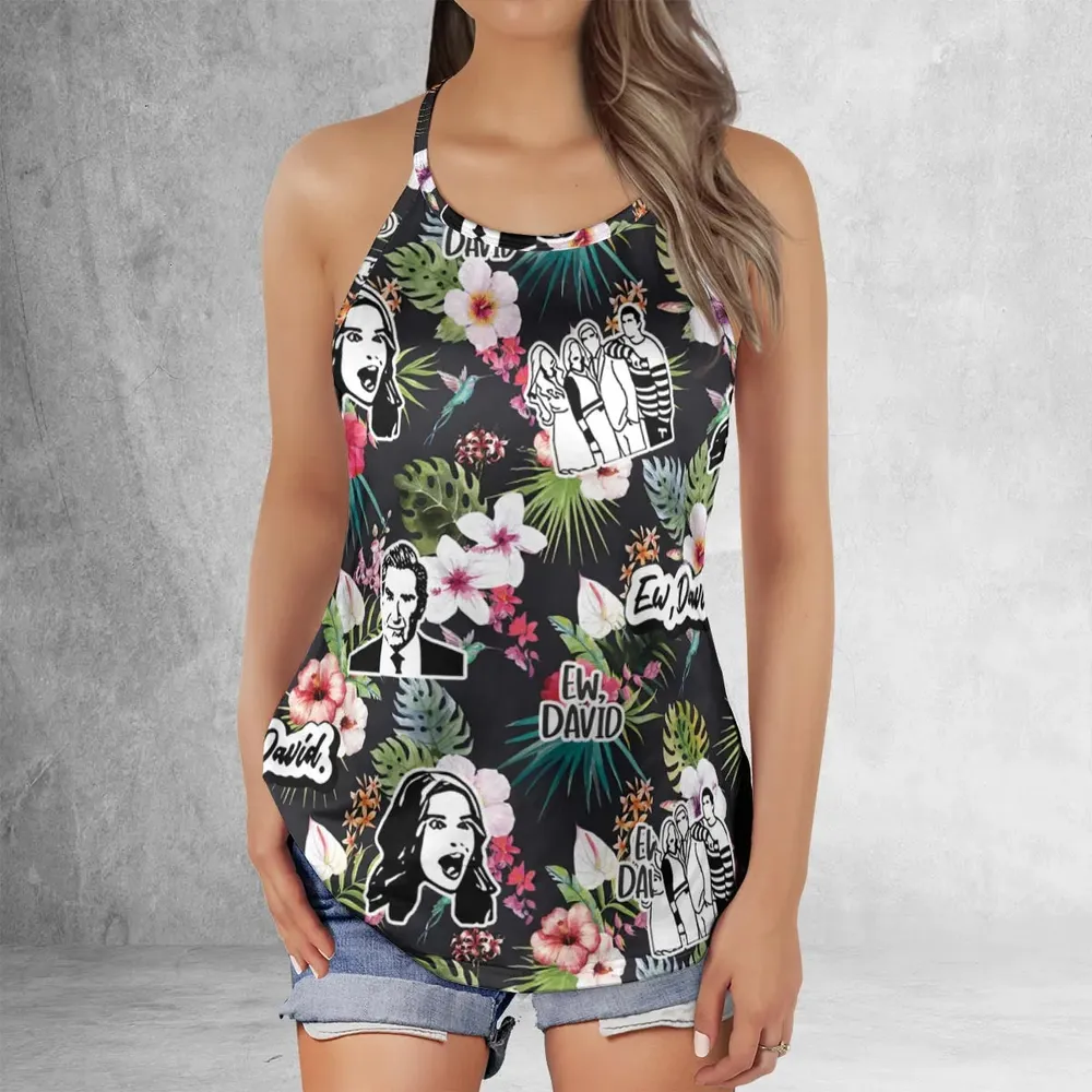 Schitts Creek Tropical Criss Cross Tank Top - 2
