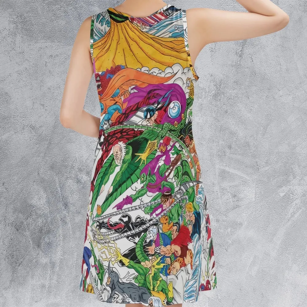 Spidey Sense Spider Man Sleeveless Dress - 3