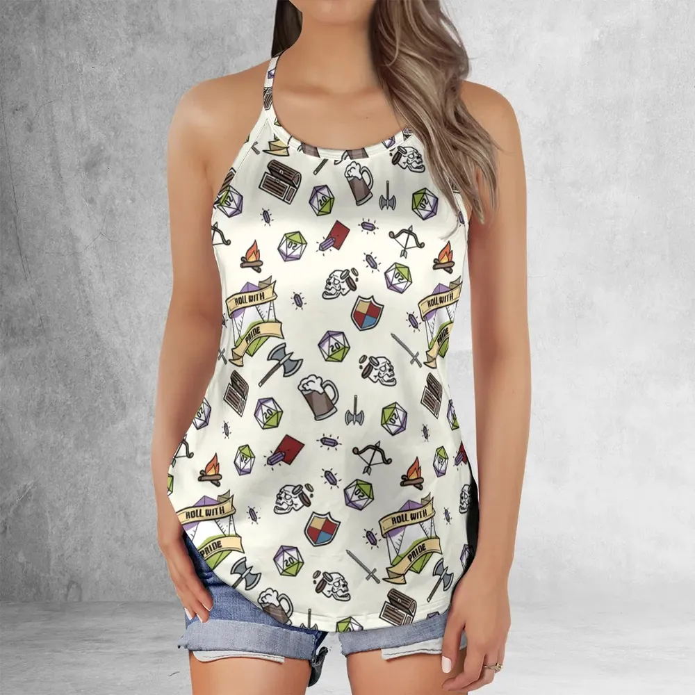 Roll With Pride DnD Criss Cross Tank Top - 2