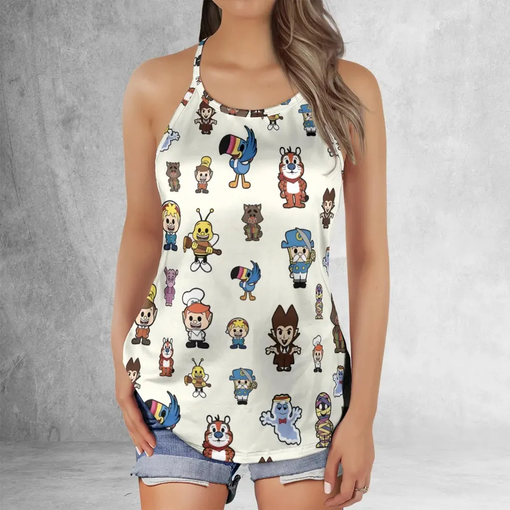 Breakfast Club Cereal Mascot Criss Cross Tank Top - 2