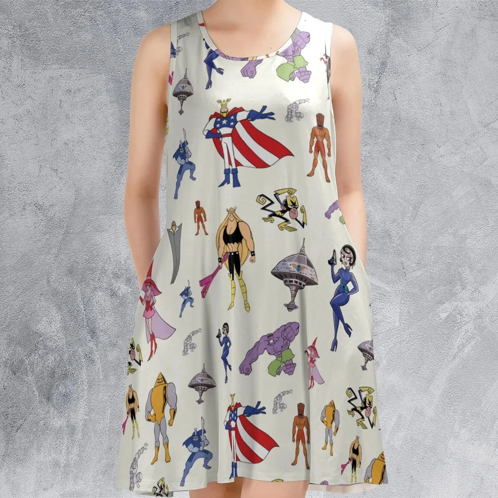 The Justice Friends Characters Sleeveless Dress - 2