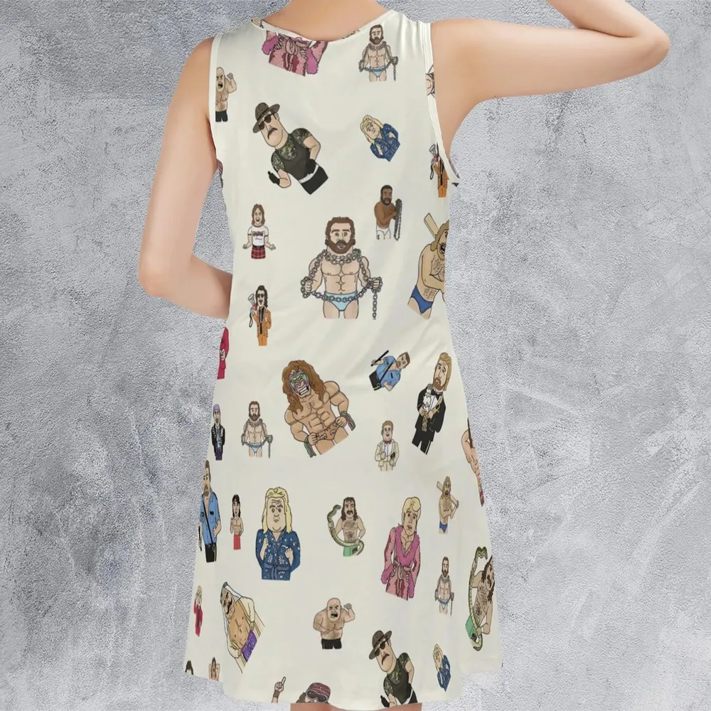 Old School Pro Wrestling Sleeveless Dress - 3