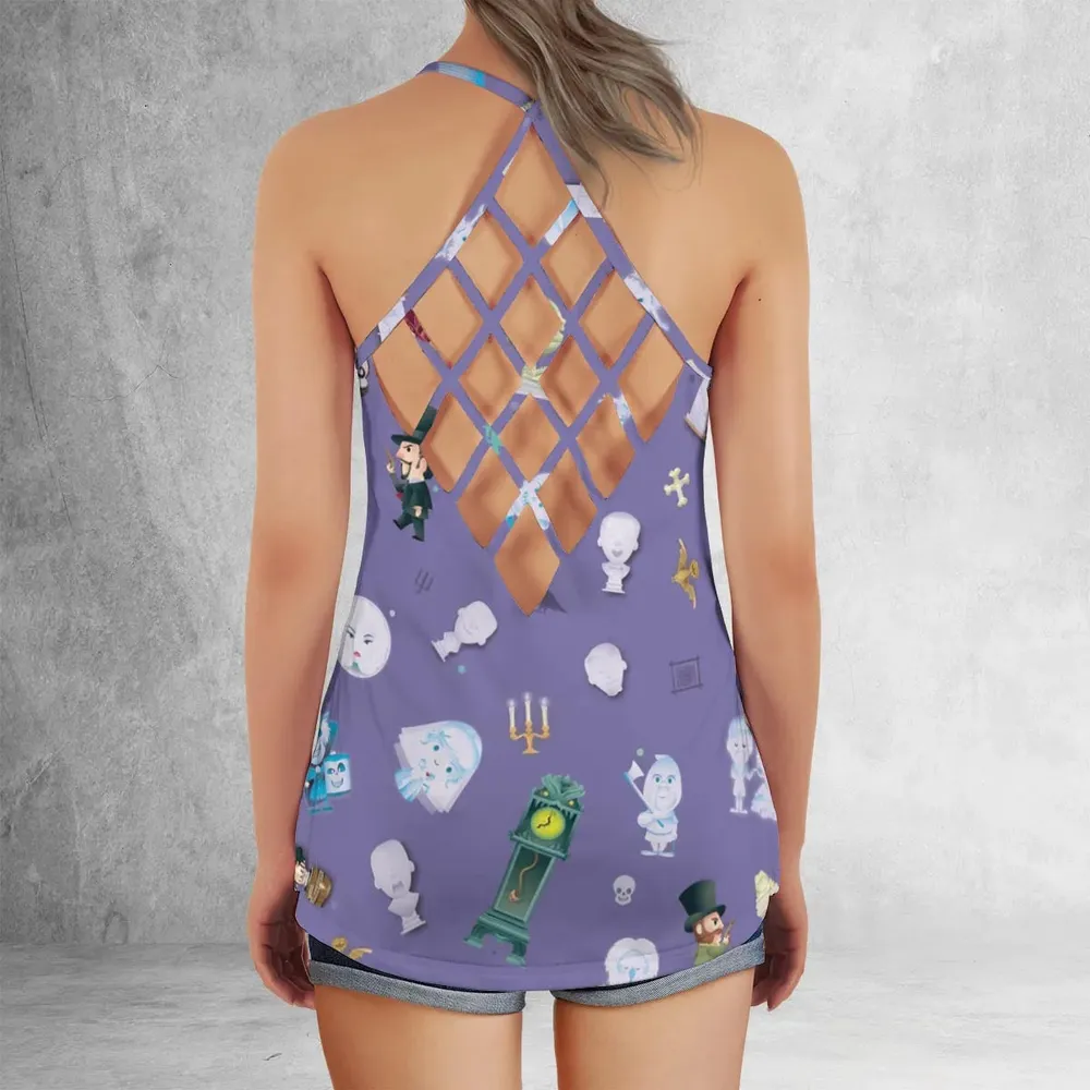 Ghoul Chic Haunted Mansion Criss Cross Tank Top - 3