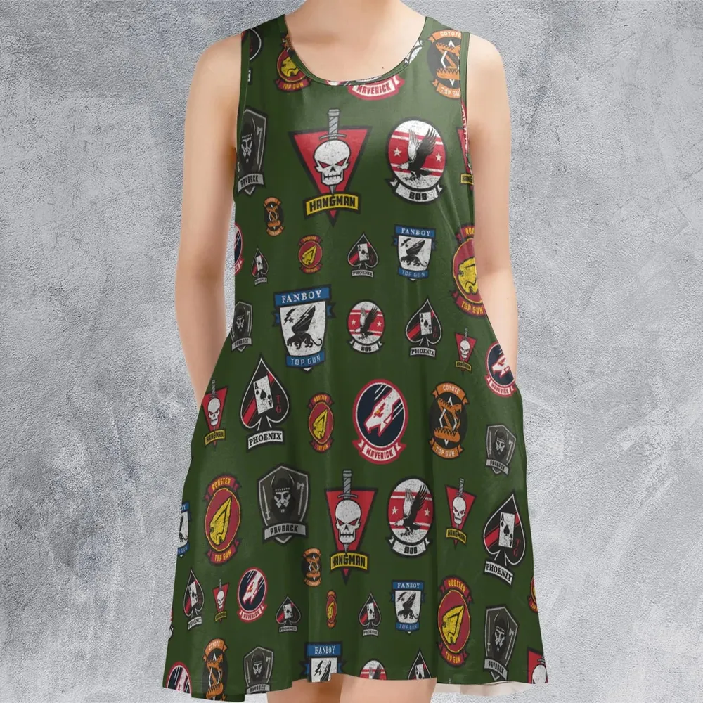 Top Gun Badge Sleeveless Dress - 2