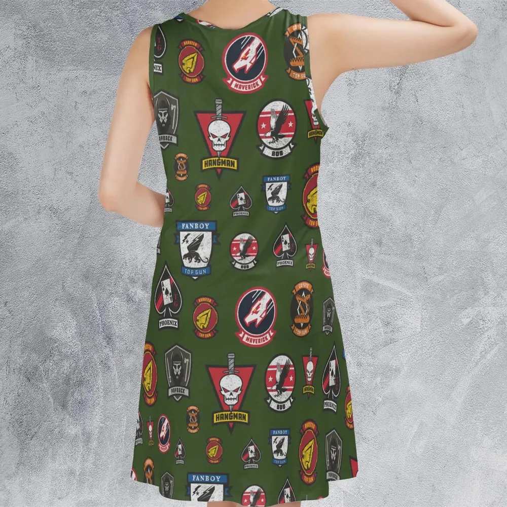 Top Gun Badge Sleeveless Dress - 3